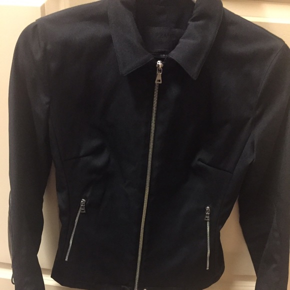 Prada Jackets & Blazers - Prada leather trim on the elbow jacket