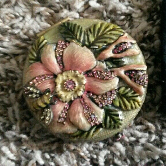 Jay Strongwater compact mirror.