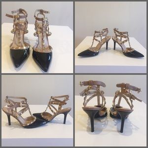 BCBGeneration Shoes - BCBGeneration Darron Black/Nude Studded Heels 7.5 BCBGeneration Shoes - BCBGeneration Darron Black/Nude Studded Heels 7.5