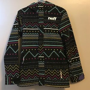 Multi colored pixel pattern Neff snow jacket