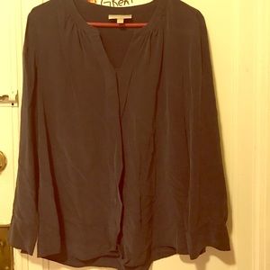 Navy silk shirt- Nordstrom