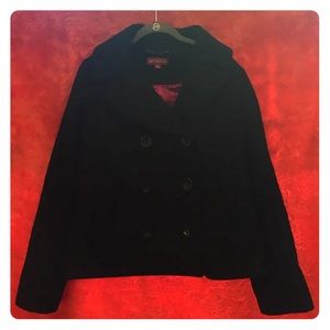 Women's Black Merona Pea coat Size M