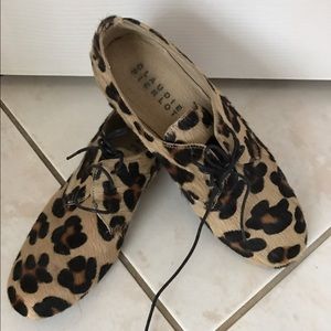 NEW Claudie Pierlot Oxford leopard shoes