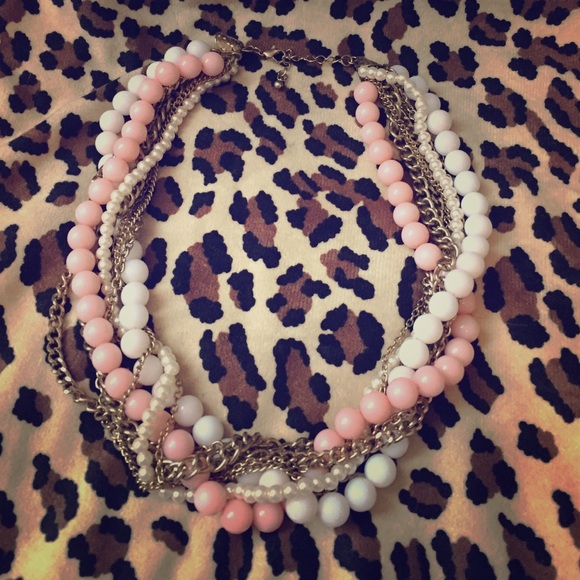 Pink & Gold Chunky Necklace