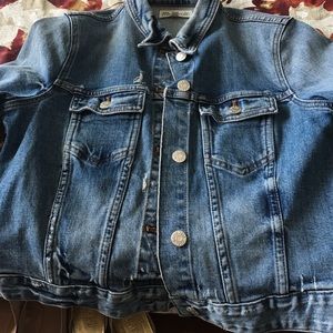 Madewell "the crop" fitted jean jacket