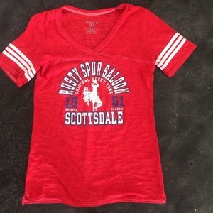 Burned out soft-wash cotton T