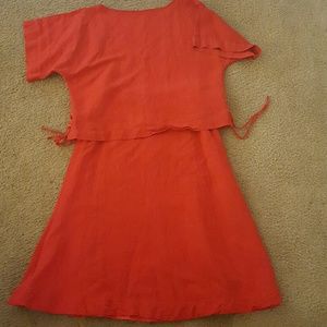 Bold Red Skirt with Top