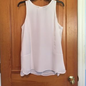White satin tank