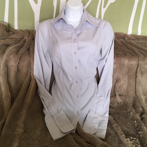 Blue EXPRESS Stretch Shirt - size 4 (Small) - Picture 1 of 4
