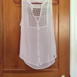 White blouse with Lace detail!