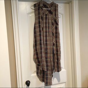 Urban Outfitters Plaid Maxi vest