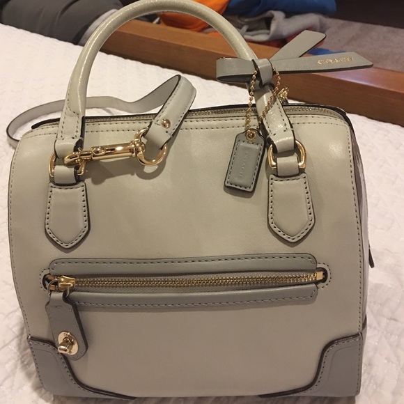 Authentic light and dark gray Coach Bag