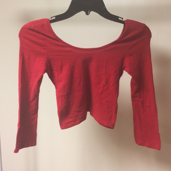 Red crop top