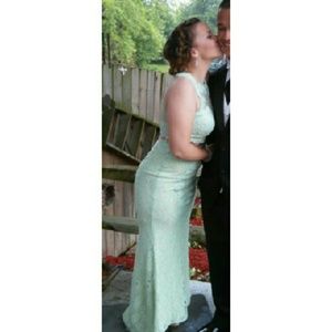 2 piece size 4 mint green JOVANI prom dress
