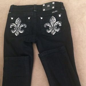 Miss Me Girls Black Skinny Jeans
