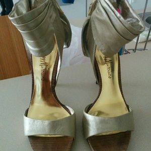 Gold Guess heels