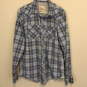 American Eagle Outfitters Peal Snap Button Down
