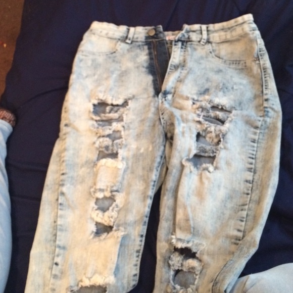 High waist distressed jeans (13)