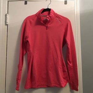 Pink Underarmour coldgear quarter zip.