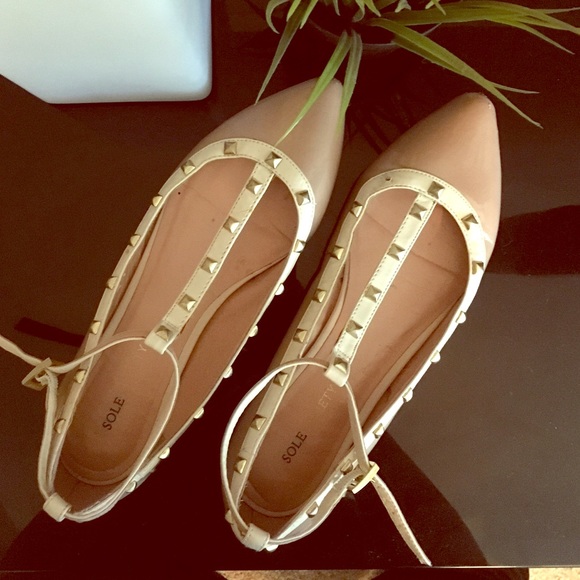 Sole society mute studded flats