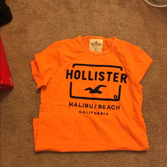 hollister orange shirt