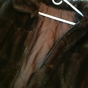 Custom made mink bomber jacket