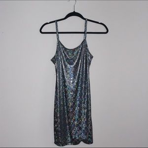 Holographic Mini Dress