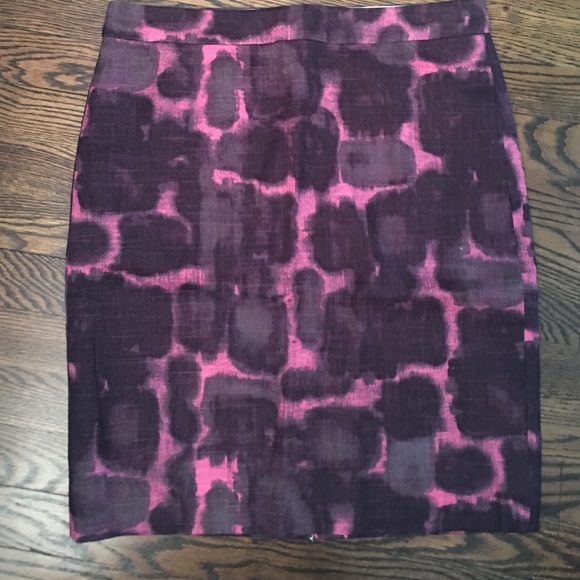 Purple and fuchsia pencil skirt