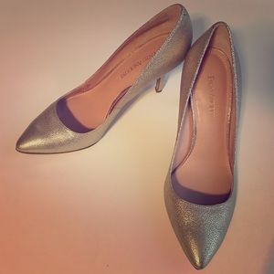 Enzo Angiolini Gold Leather Pumps, Size 8.5
