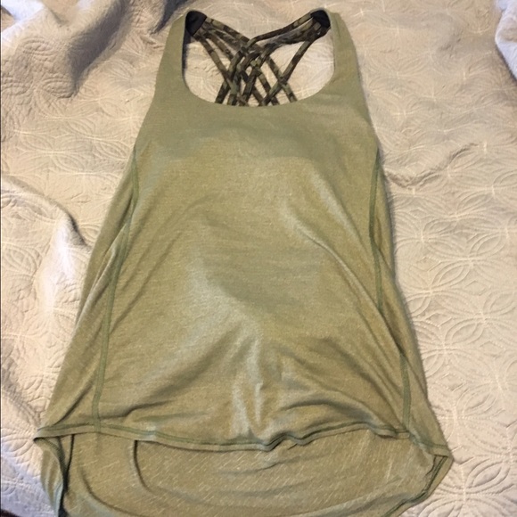 Lululemon be wild tank (olive green/camo)