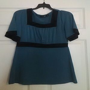 East 5th Teal Babydoll Top