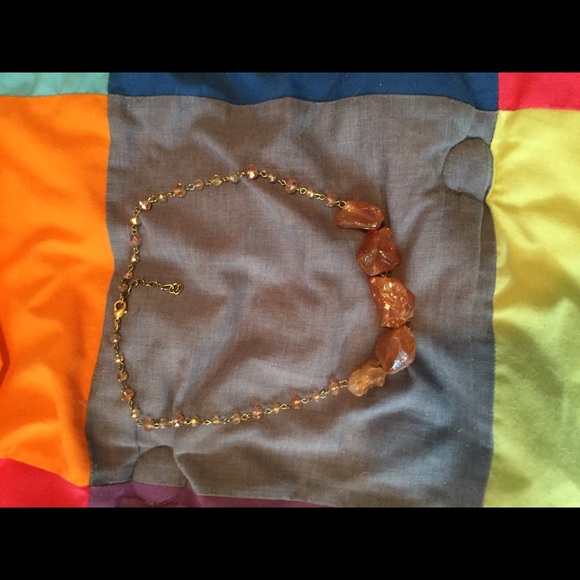 Peach Stone Necklace