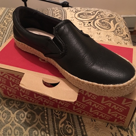 Woman's leather espadrille vans