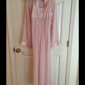 Pink nightgown and robe
