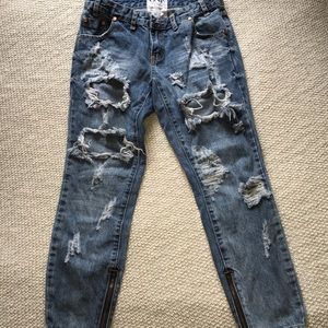 One Teaspoon Trashed Free Birds