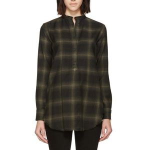 NWOT Helmut Lang Plaid Cashmere & Wool Flannel