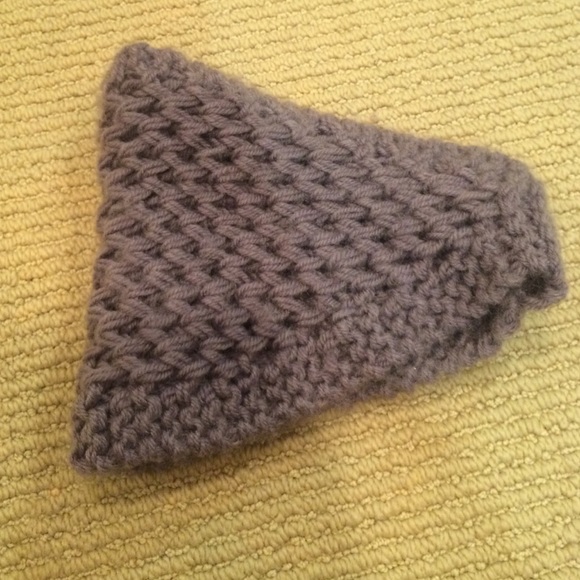 Purple grey ear warmer
