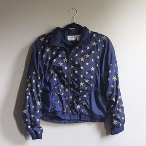 SOLD Vintage Nautical Star Print Windbreaker