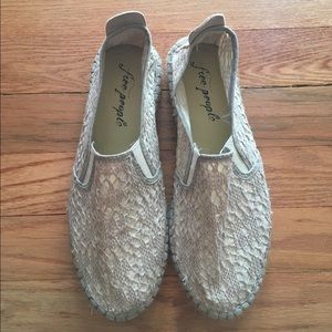 Free People crochet lace espadrille flats