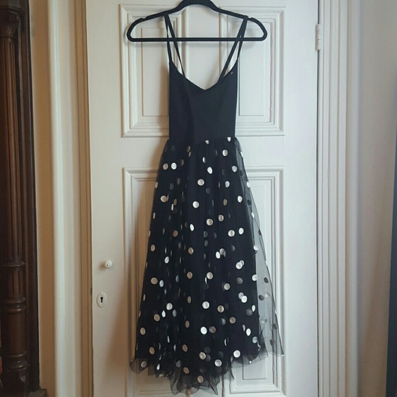 Boohoo tulle polka dress