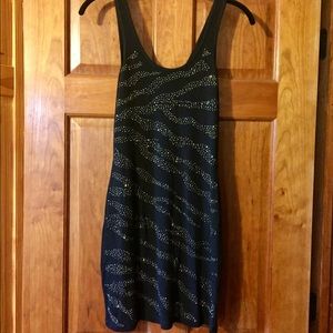 Express Rhinestone Black Dress