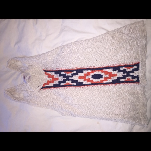 Tribal print knit tank top. Small