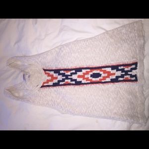 Tribal print knit tank top. Small