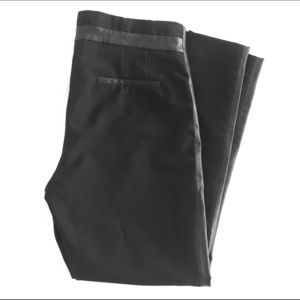 Black pants with leather details