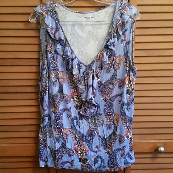 Women's ruffle v-neck tank