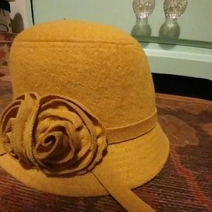 Mustard vintage inspired hat