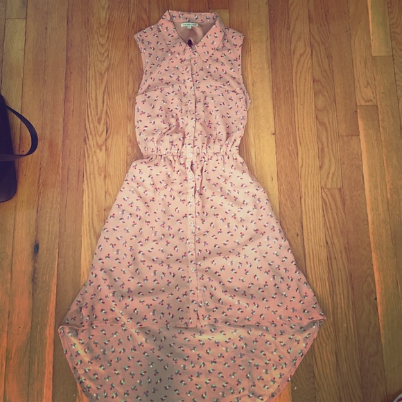 Hi-low button down dress