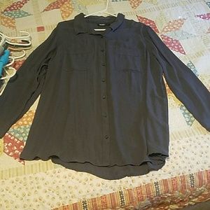 a.n.a charcoal button down