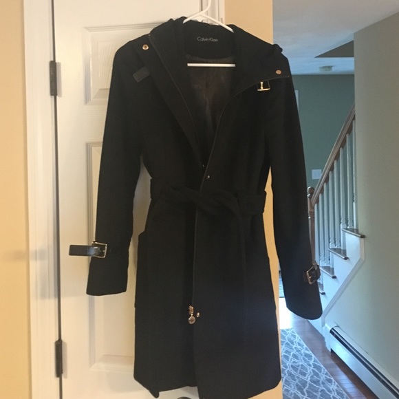 CK Black pea coat