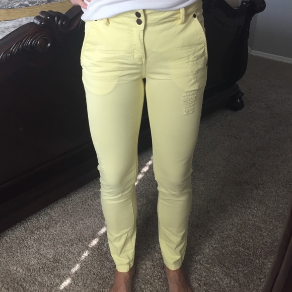 BCBGeneration Destroyed Lemon Ice Jeans